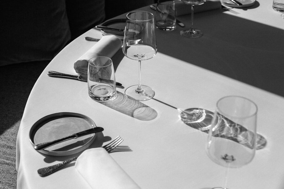 dinner table setup