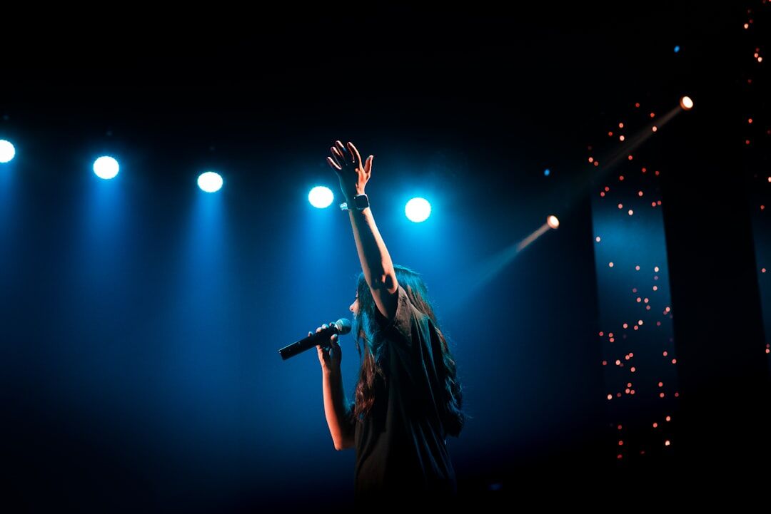 singer performing on stage